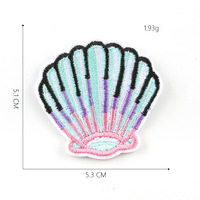 Patchs brodés thermocollants à motifs d'animaux marins mignons : étoile de mer, corail, hippocampe, poisson, coquillage, conque