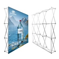 Cabine d'affichage Pop portable personnalisée de 10 pieds pliable publicité salon d'exposition bannière murale toile de fond en tissu pour les promotions