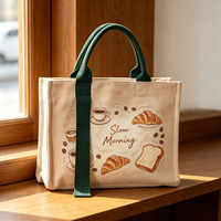Tas Penyimpanan Lipat Anti Debu Berbahan Kanvas Custom Print dengan Ritsleting, Tas Jinjing Perjalanan, Dompet, Tempat Alat Kecantikan, Souvenir Pesta, Ukuran Panjang