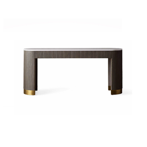 Elegante Mesa Consola de Madera Maciza Tallada a Mano, Mesa Consola de Diseño para Sala de Estar con Artesanía en Madera - Product Image 5