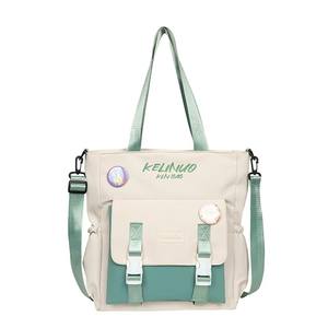 Bolso Tote de Lona para Estudiantes, Marca OEM THK0067, Gran Capacidad, Color Combinable, Diseño de Letras, Guangdong, China - Product Image 6