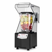 Blender commercial électrique silencieux multifonctionnel à 6 lames, avec pavé tactile en plastique, robuste, 1000W, étanche