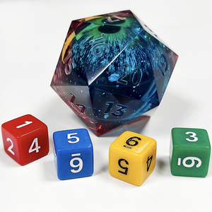 Dés à 20 faces en résine colorée avec yeux pour <span class=keywords><strong>jeu</strong></span> <span class=keywords><strong>de</strong></span> D&D, dés D20 <span class=keywords><strong>de</strong></span> grande taille - Product Image 3