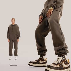 <span class=keywords><strong>Di</strong></span> alta qualità Custom 345 grammi <span class=keywords><strong>di</strong></span> cotone dei pesi massimi in poliestere a vita media in pile da <span class=keywords><strong>uomo</strong></span> <span class=keywords><strong>pantaloni</strong></span> della <span class=keywords><strong>tuta</strong></span> con risvolto e tasche - Product Image 3