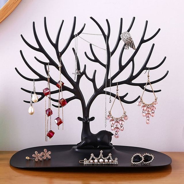 IStapromo Gifts Deer Antler Tree Shaped Necklace Jewelry Display Stand, Earring Stand Bracelet Jewelry Storage Display Rack