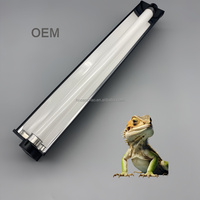Kit d'éclairage pour reptiles T5 UVB 6000K Lumière du jour Tube fluorescent en aluminium 8W/24W/39W pour lézards, amphibiens, reptiles (1 an)