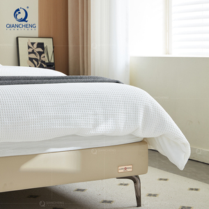 Оптовая продажа, профессиональная итальянская кожаная кровать с деревянным каркасом для современной роскошной мебели для спальни в Дубае - Product Image 5