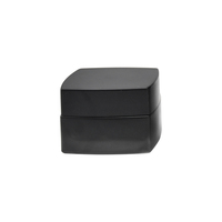 Flacon pompe en verre dépoli transparent de luxe avec capuchon pompe noir brillant personnalisable pour fond de teint, crème pour le visage, blush, sérum pour la peau