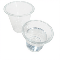 Gobelets à sauce froide jetables en PLA transparents et biodégradables de 1oz, 2oz, 3oz, avec couvercles à ouverture facile, personnalisables avec logo moderne, pour fêtes