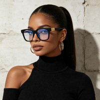 Lunettes de vue carrées classiques avec logo personnalisé, lunettes d'ordinateur, monture optique légère anti-lumière bleue pour le bureau au quotidien