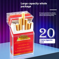 Boîte à cigarettes à lumière LED colorée pour hommes, boîte à cigarettes transparente à lumière LED colorée USB, étui à cigarettes