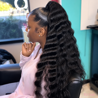 ELI Pelucas de Cabello Humano Peruano Ondulado Profundo, Peluca Rizada con Encaje Frontal, Pelucas de Cabello Virgen con Encaje Frontal, Peluca Pre-Arrancada con Encaje y Cabello de Bebé