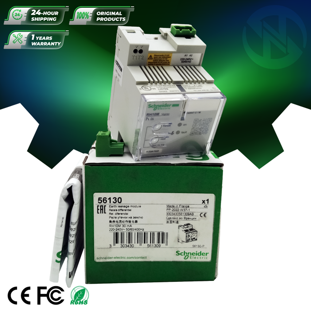 Schneider Brand New Original 56130 RH10M Earth Leakage Protection Relay 30mA AC Type for Industrial Motor Protection