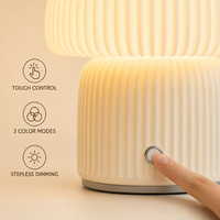 Lampe de table LED sans fil rechargeable par USB, à commande tactile, éclairage du jour, décorative, écologique en PLA, pour salon, lecture, style moderne