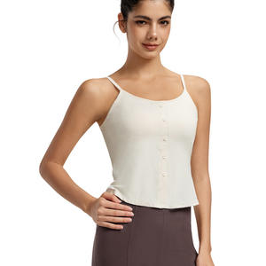 Sujetador con tirantes sin espalda Sexy de gama alta para mujer, chaleco de Yoga ajustado, sujetador acolchado, diseño con tiras finas para verano Fitness XS mediano - Product Image 1