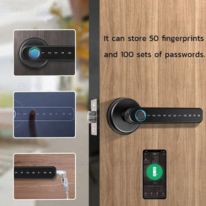 <span class=keywords><strong>Cerradura</strong></span> de Puerta Biométrica de Alta Seguridad con Huella Dactilar, Teclado con Contraseña y Acceso con <span class=keywords><strong>Llave</strong></span> para Puerta <span class=keywords><strong>Interior</strong></span> de Madera para Hogar u Oficina - Product Image 5