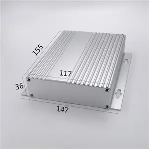 36*147*155mm Diy Anodized Extruded Aluminum Project Box 6063 Aluminum Electronic Enclosure Case Aluminium Case Housing