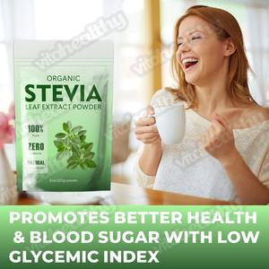 Vitahealthy OEM/ODM Poudre d'extrait de feuille de stévia biologique de haute qualité Supplément d'extrait de stévia en fibre alimentaire pour la musculation - Product Image 5