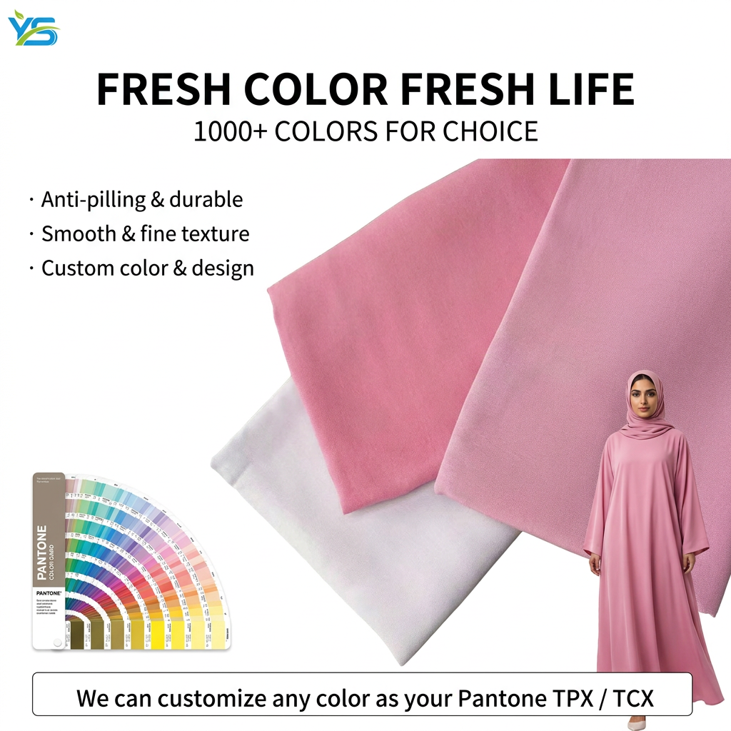 HIgh-quality Preparation For Shipment 100% Viscose Rayon Fabric 30S Dye Abaya Fabric Rayon Fabric For Garment