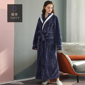 Peignoirs de nuit épais et allongés pour couples, anti-chute de poils, chauds, antimicrobiens, écologiques, <span class=keywords><strong>en</strong></span> microfibre haut de gamme - Product Image 2