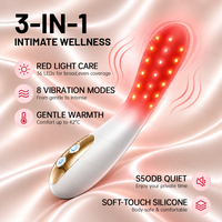 Vibromasseur Baguette OEM ODM en Silicone Souple Étanche à Lumière Rouge pour Soin Intime et Stimulation du Point G – Jouet Sexuel Féminin pour Adultes