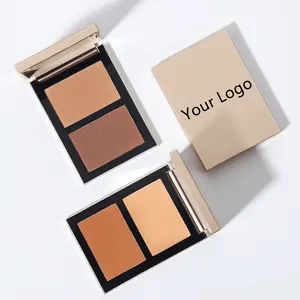 Professionele Natuurlijke Cosmetica Private Logo Make Shimmer Markeerstift Bronzer Palette Gezicht Contour