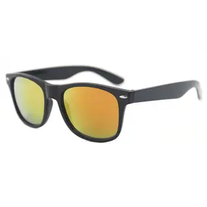 2023 logo personnalisé conduite lunettes de soleil lunettes PC lentille noir avec orange lentille promotion lunettes de soleil