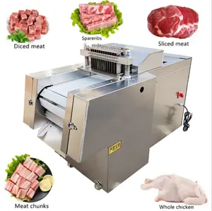 Endüstriyel kaburga dondurulmuş et tavuk bacağı kesici/ticari domuz eti kesme makinesi/biftek küp kesici