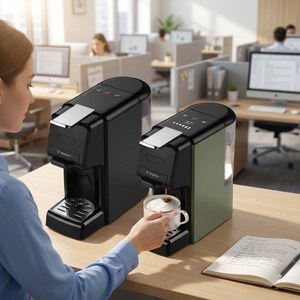 Machine à café semi-automatique professionnelle CM02/02-B, 20 bars de pression, en acier inoxydable, 1400W, 5-10 tasses, pour la maison et le bureau - Product Image 5