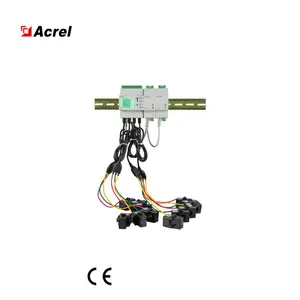 Acrel adw210 display lcd sem fio, 4 canais, energia ferroviária trifásica kwh medidor do/di solução ems