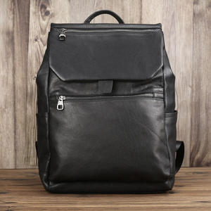 Sac à dos en cuir de vache véritable Andong, décontracté, simple, pour homme, sac d'école, sac à bandoulière pour ordinateur portable 15,6 pouces, tendance pour étudiants - Product Image 2