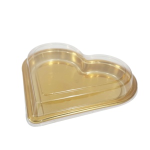Boîte à pâtisserie en plastique en forme de cœur, jetable, recyclable, pour fruits, sushis, desserts, chocolat, fraises, avec couvercle transparent - Product Image 3