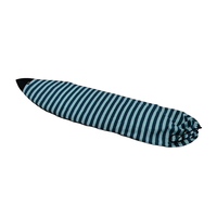 Housse de planche de surf personnalisée en époxy durable 6.4' à rayures vertes avec cordon de serrage pour protection