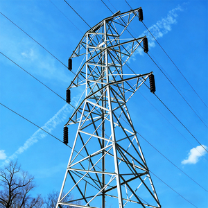 Torre di trasmissione e distribuzione di energia elettrica ad alta tensione 110kV 220kV <span class=keywords><strong>in</strong></span> acciaio con struttura superposta personalizzata - Product Image 5