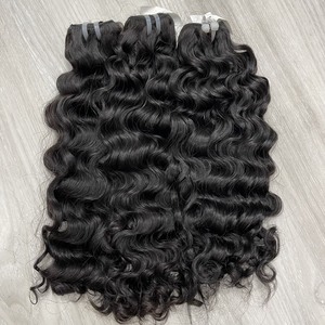 Top vente Remy vierge Double dessiné qualité 100% cheveux humains vietnamien vague naturelle Machine Double trame tissage Extensions de cheveux - Product Image 1