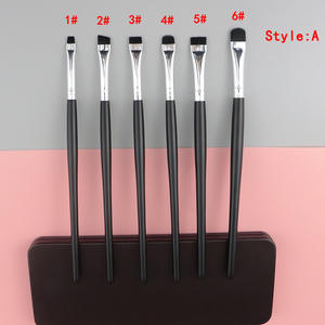 Juego <span class=keywords><strong>de</strong></span> brochas <span class=keywords><strong>de</strong></span> maquillaje <span class=keywords><strong>de</strong></span> <span class=keywords><strong>ojos</strong></span> <span class=keywords><strong>de</strong></span> 6 piezas negras nuevas al por mayor, <span class=keywords><strong>brocha</strong></span> <span class=keywords><strong>de</strong></span> pelo sintético con logotipo personalizable, <span class=keywords><strong>brocha</strong></span> <span class=keywords><strong>para</strong></span> cejas <span class=keywords><strong>para</strong></span> usar lápiz <span class=keywords><strong>de</strong></span> cejas - Product Image 3