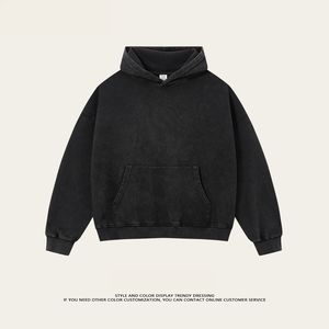 เสื้อผ้าสตรีทสไตล์เรโทรสุดเทรนดี้ แบรนด์ดีไซน์พิเศษ ลายเกล็ดหิมะเคลือบสีฝุ่น ทรงหลวมพิมพ์ลายขาดๆ - Product Image 5