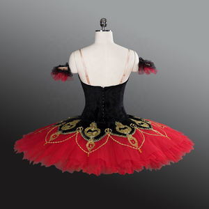 Harlequinadeバレエコスチューム女の子用コロンバイン人形クラシックチュチュバレエコスチュームハーレクインスタイルチュチュドレス女性 - Product Image 3