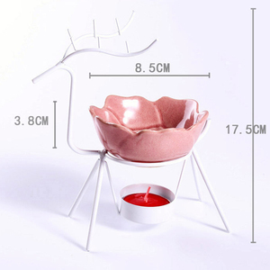 Portavelas de Cerámica Vacío, Redondo, Blanco y Amarillo, Hecho a Mano, con Logotipo Personalizado, Económico, para Decoración del Hogar - Product Image 3