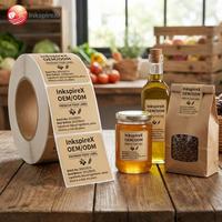 Etiquetas Envolventes Personalizables para Cosméticos, Embalaje de Papel Recubierto Personalizado, Apto para Cajas de Alimentos y Bolsas de Embalaje