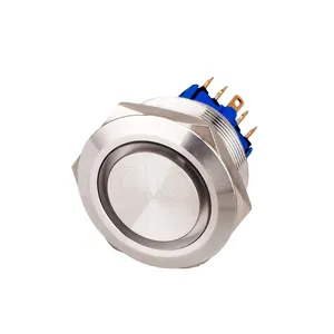 30MM waterproof switch dc 1no1nc stainless steel latching push button ip65 waterproof
