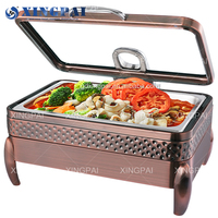 XINGPAI marmite chauffante service traiteur hydraulique réchaud 304 acier inoxydable buffet réchaud pour hôtel restaurant