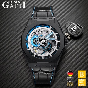 Montre automatique mécanique pour homme de la série King BG7601-B, montre de luxe allemande, boîtier en saphir, coffret cadeau - Product Image 6