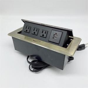 Bật lên Ổ cắm gắn Twin Mains hội nghị bảng chúng tôi <span class=keywords><strong>Pop</strong></span> <span class=keywords><strong>Up</strong></span> tầng đựng ưa thích bàn - Product Image 2