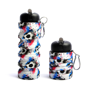 Bouteille d'eau créative en silicone de qualité alimentaire, grande capacité, multicolore, vente chaude en gros - Product Image 2
