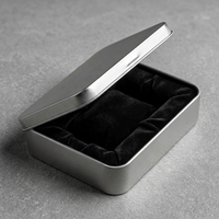 Boîte rectangulaire en métal à petit couvercle à charnière personnalisée pour bonbons à la menthe outils de maquillage stockage de cigarettes étui à collation en fer blanc