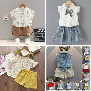 Conjunto de Camiseta y Pantalones Cortos de Verano Impermeables de Algodón Suave para Niños y Bebés, Estilo Casual de <span class=keywords><strong>Moda</strong></span> con Estampado de Dibujos Animados, 2 Piezas - Product Image 3