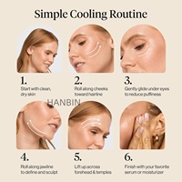 Rouleau de massage facial en acier inoxydable personnalisé avec logo pour le soin de la peau, le refroidissement, la réduction des gonflements et des maux de tête