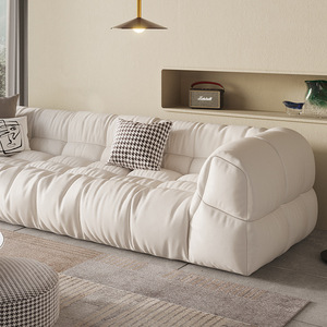 Ensemble de canapés Cloud Bubble tendance sur Instagram, rembourrage <span class=keywords><strong>en</strong></span> <span class=keywords><strong>cuir</strong></span> véritable capitonné, éponge confortable, canapé moderne pour maisons et boutiques - Product Image 2