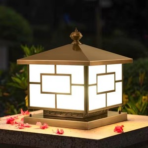 โคมไฟต้นไม้แบบยืดหยุ่นได้โคมไฟหลักเสาประตูไฟประตูแรงดันต่ำเสาอบอุ่นสีขาว - Product Image 1